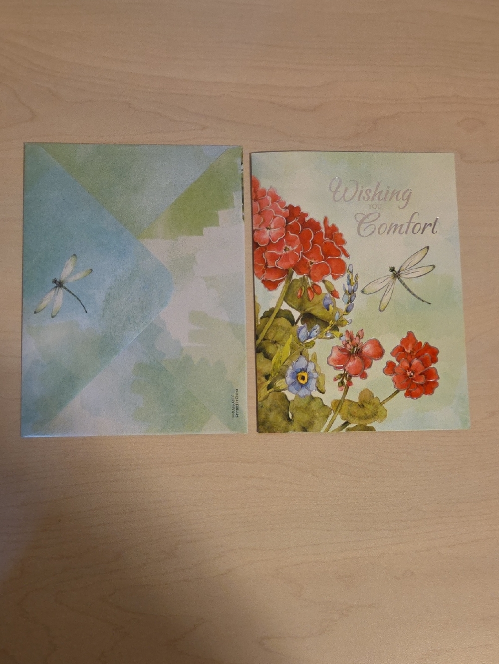 Creatively Designed Wishing You Comfort Card with Envelope